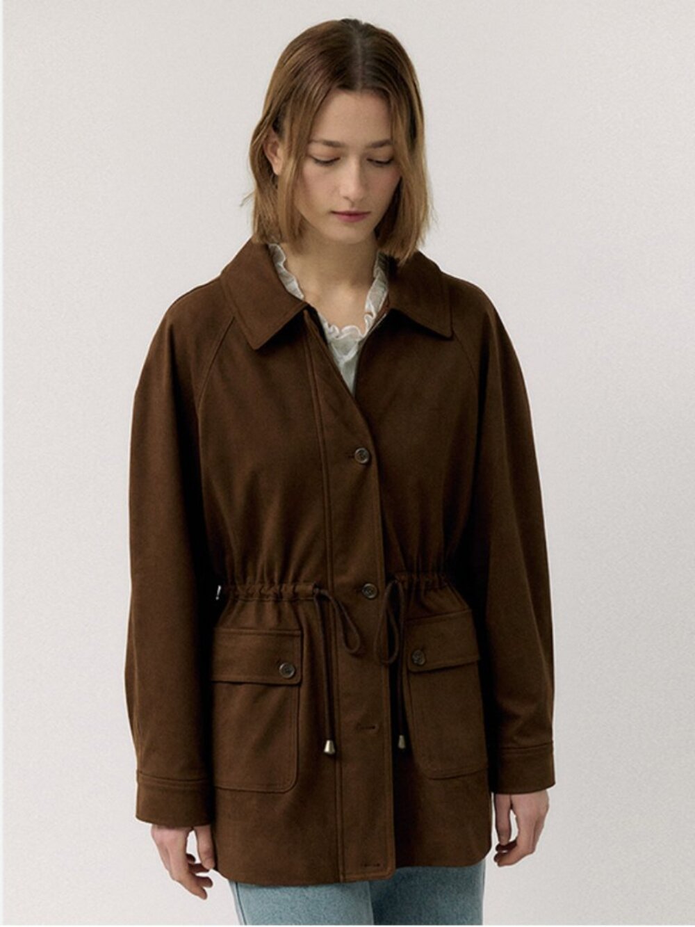 Women's Brown Suede Jacket (Korean Brand)